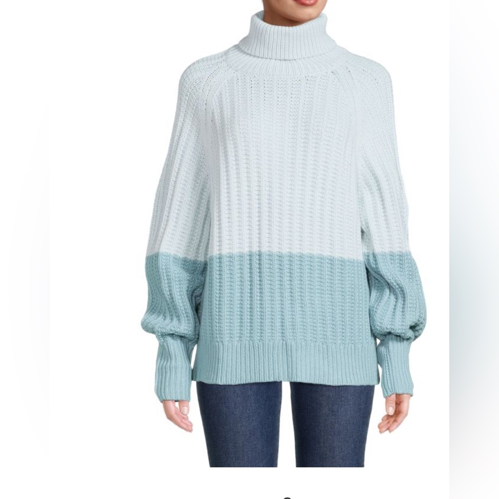 CHINTI AND PARKER Colorblock Wool & Turtleneck Cashmere Sweater size M